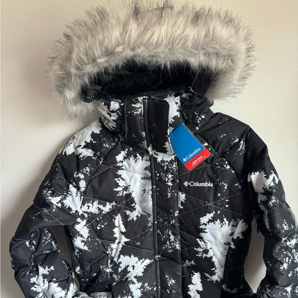 BRAND NEW* S Columbia Women’s Lay D Down Jacket - White Lookup Print - Picture 2 of 14